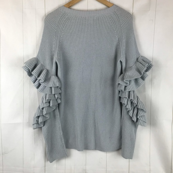 BP Urban Outfitters Light Blue Open Elbow Sweater - Picture 2 of 6